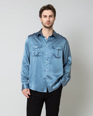 Chemise en Soie pour Homme Boutonnée