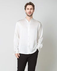 Chemise en Soie pour Hommes à Manches Longues