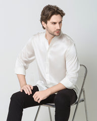 Chemise en Soie pour Hommes à Manches Longues