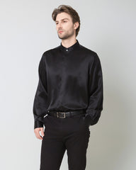Chemise en Soie Décontractée Bureau pour Homme