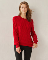 Pull Cachemire Luxe Uni Col Rond