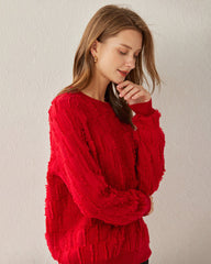 Pull Cachemire Luxe Uni Col Rond