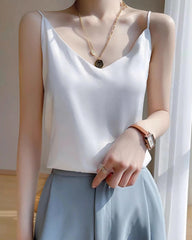 Spaghetti Strap Silk Camisole