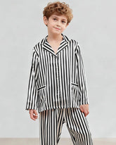 Ensemble de Pyjama en Soie Rayé pour Enfant
