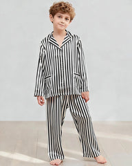 Ensemble de Pyjama en Soie Rayé pour Enfant