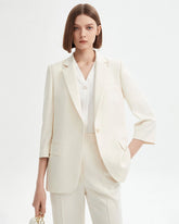 Ensemble tailleur en triacétate avec blazer et pantalon 7/8