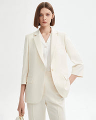 Ensemble tailleur en triacétate avec blazer et pantalon 7/8