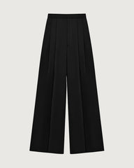 Pantalon en triacétate à coupe droite et plis élégants