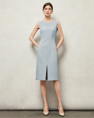 Robe midi fourreau en triacétate à encolure cœur