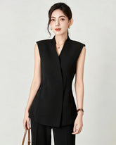 Ensemble tailleur en triacétate avec gilet blazer et pantalon large