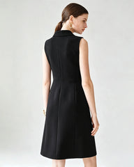 Robe blazer en triacétate à col V avec doublure en soie