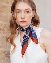 Foulard en soie Paisley Unisexe 53x53cm