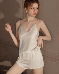 Pyjama Short en Soie Lavable