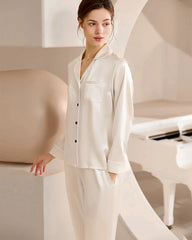 Pyjamas en soie lavable pour femme