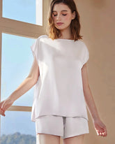 Pyjama à manches courtes en soie lavable