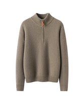 Pull en cachemire à demi-zip pour femme