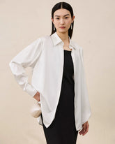 Chemisier en soie lavable pour femme – Style basique