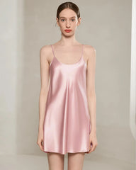 Nuisette courte en soie lavable pour femme