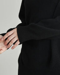 Pull en cachemire à col roulé ample pour femmes