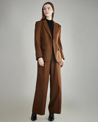 Blazer en Laine pour Femme à Bouton Simple