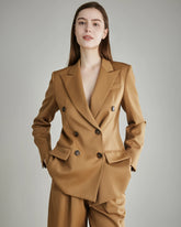 Blazer en Laine Double Boutonnage pour Femme