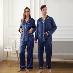 Pyjamas en Soie Longs pour Couples
