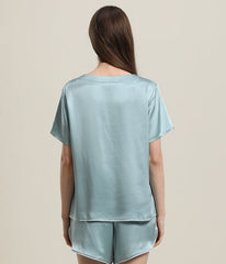 Ensemble de Pyjama Court en Soie 100% pour Femme