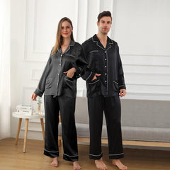 Pyjamas en Soie Longs pour Couples