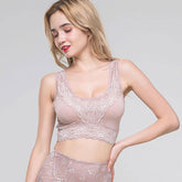 Soutien-Gorge de Sport en Soie Respirante avec Dentelle