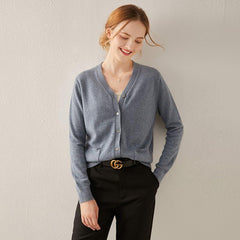 Cardigan en Cachemire Tricoté en Laine