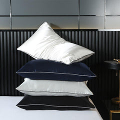 Taie d'oreiller en Soie Pure 19 Momme avec Passepoil