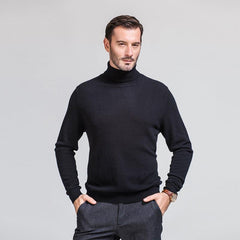 Pull à Col Montant en Cachemire pour Homme