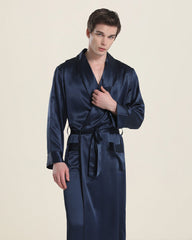 Chemise de Nuit Classique en Soie 22 Momme pour Homme