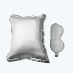 Ensemble de Voyage en Soie avec Coussin et Masque pour les Yeux 2 Pièces