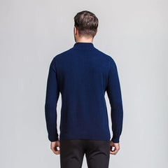 Pull en Cachemire à Col Roulé Zippé Doux pour Homme