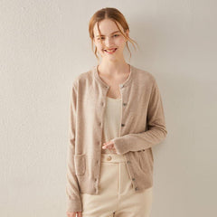 Cardigan Tricoté en Cachemire Chaud