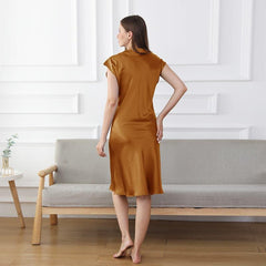 Nuisette en Soie à Col en V Détendu 19 Momme