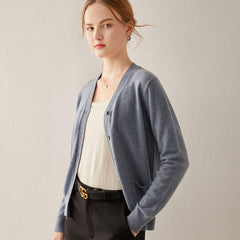 Cardigan en Cachemire Tricoté en Laine