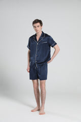 Pyjama Court en Soie Décontracté pour Hommes