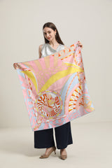 Foulard en Soie Rose Frais