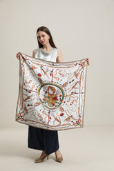 Foulard en Soie à Motif Petite Fille