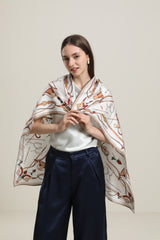 Foulard en Soie à Motif Petite Fille