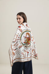 Foulard en Soie à Motif Petite Fille