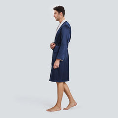 Robe de Nuit Réversible en Soie pour Hommes