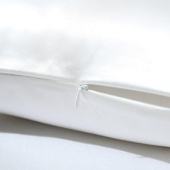 Ensemble de Taies d'Oreiller en Soie Satinée avec Fermeture Cachée 2 Pièces