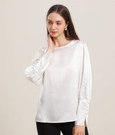 Blouse en Soie Col Rond 22 Momme