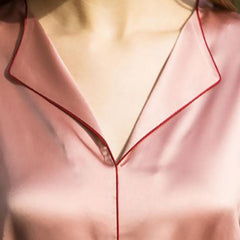 Chemise de Nuit en Soie 22 Momme Confortable avec Ceinture