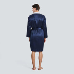 Robe de Nuit Réversible en Soie pour Hommes