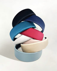 Bandeau en Soie à Bordure Large de 4 cm