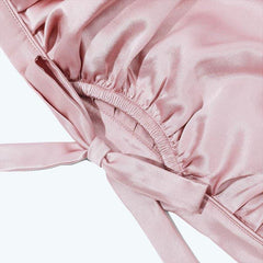 Bonnet de Soie pour Soin des Cheveux avec Nœud Papillon